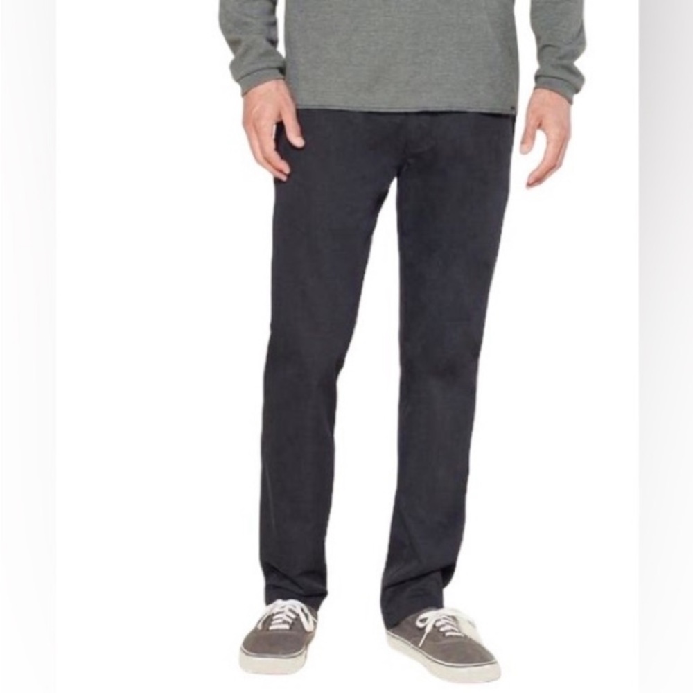 NWT Outerknown Men 28 Black Orbital Work Hybrid Yarn Organic Cotton Chinos Pants